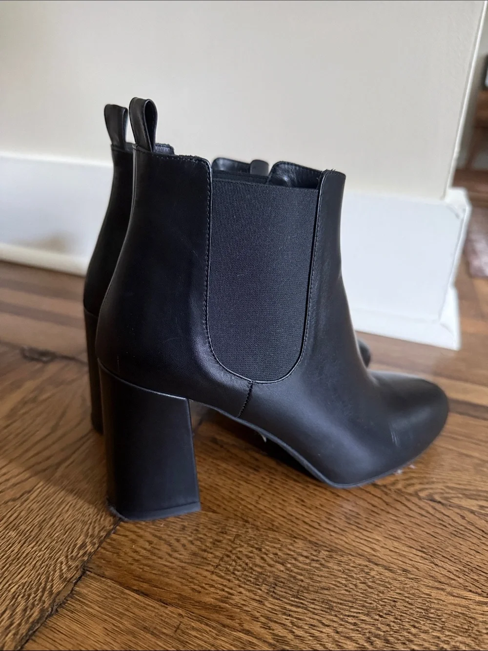 Women's Black Block Heel Ankle Boots